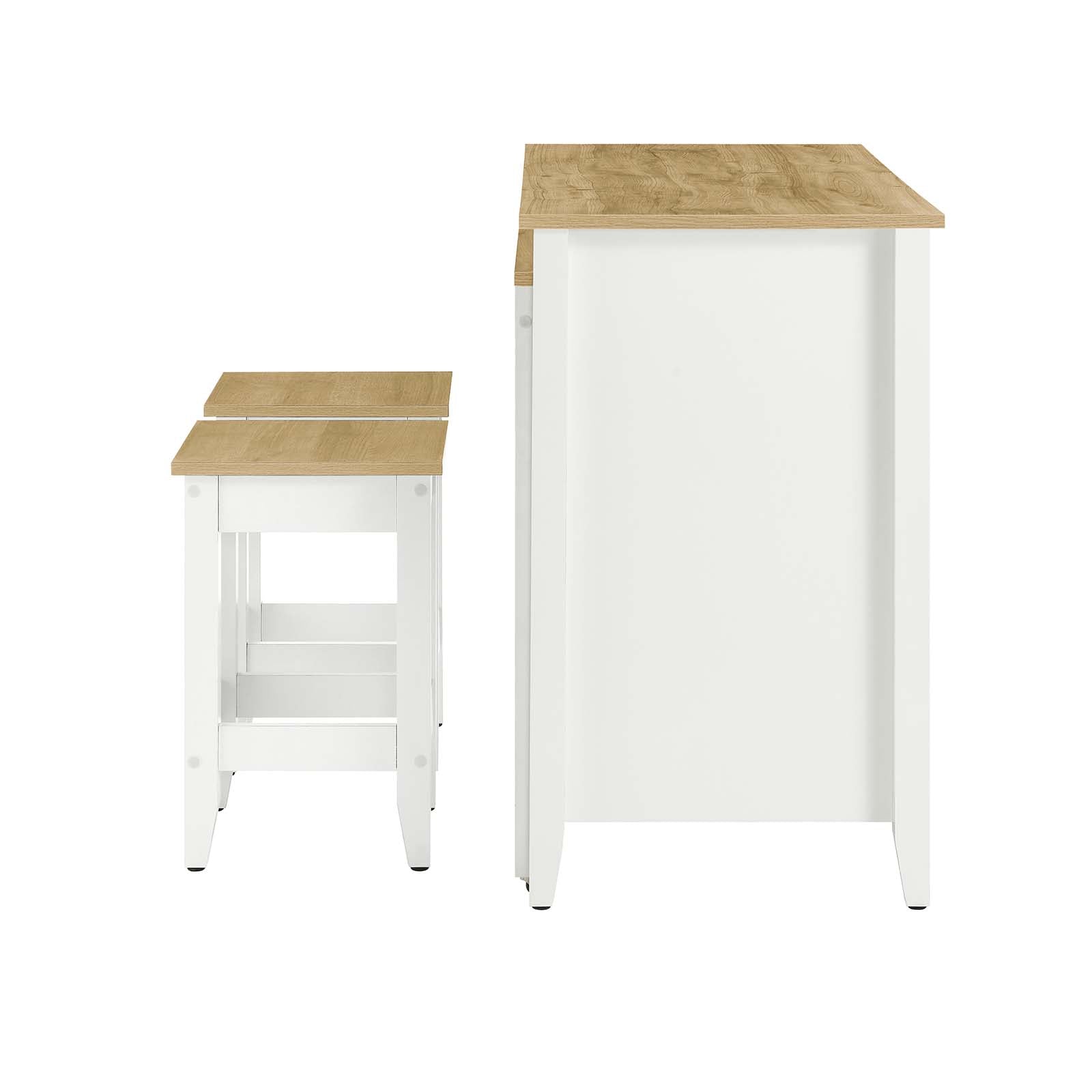 Farmstead 3-Piece Kitchen Island and Stool Set By HouseBean