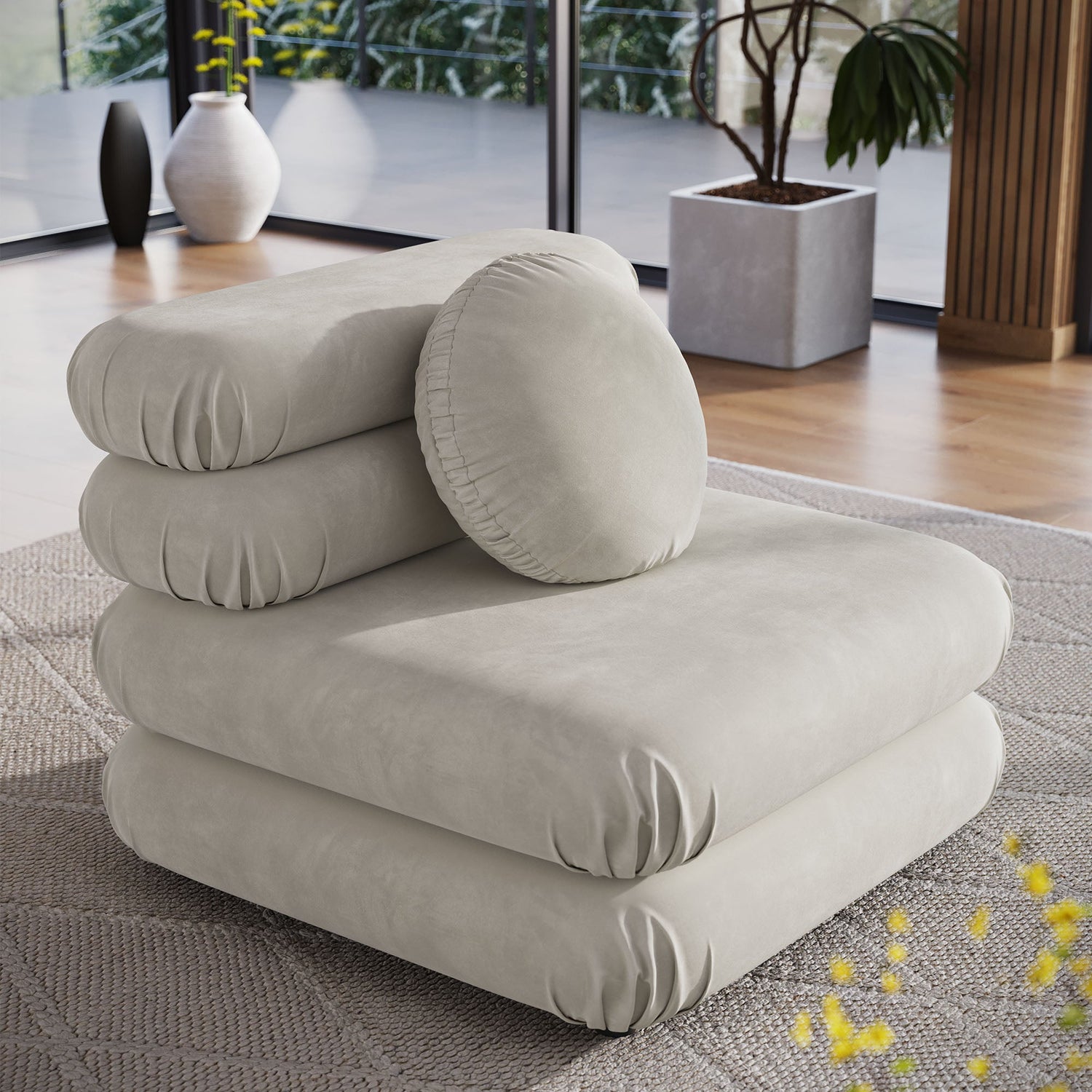 Jubilee Modular Performance Velvet Armless Chair by Modway