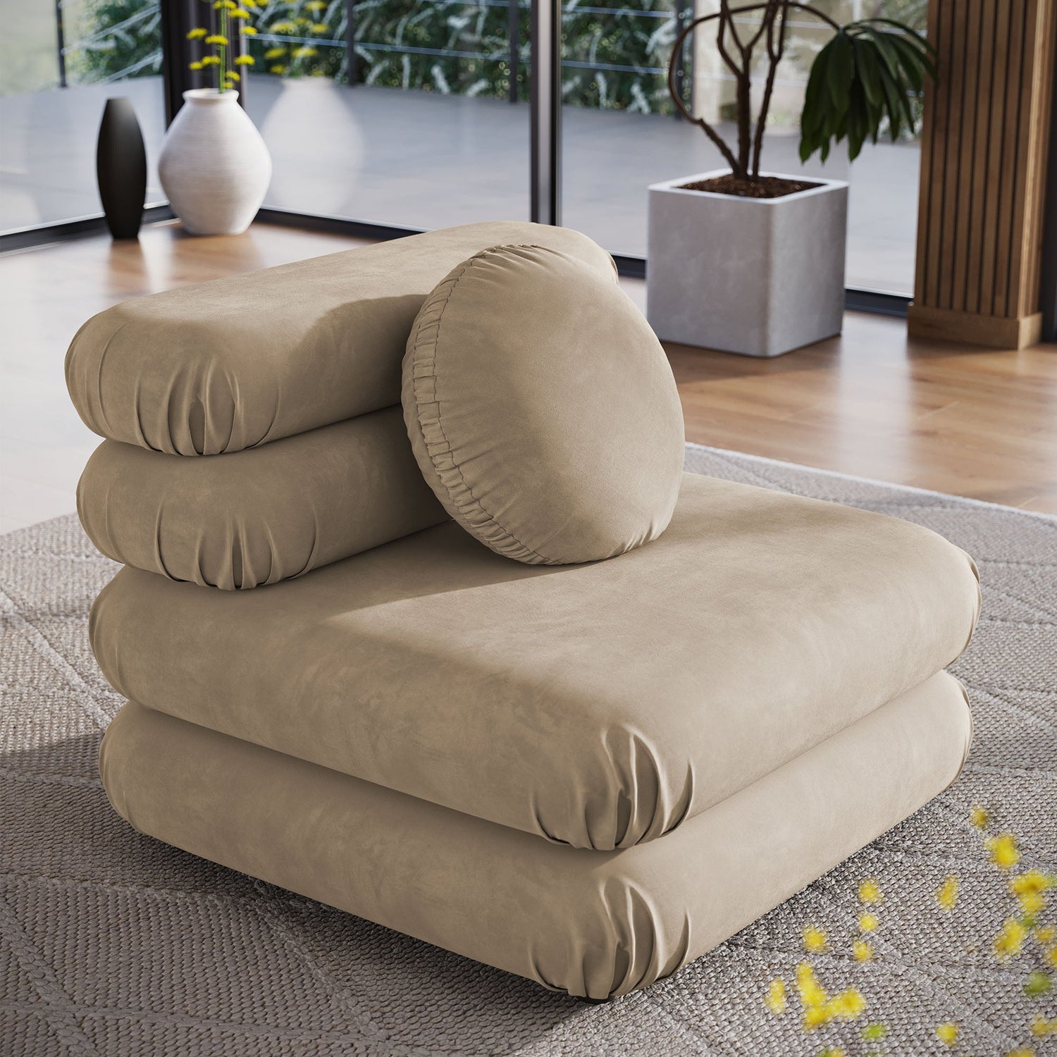 Jubilee Modular Performance Velvet Armless Chair by Modway