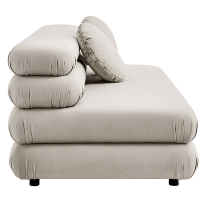 Jubilee Modular Performance Velvet Armless Loveseat By HouseBean