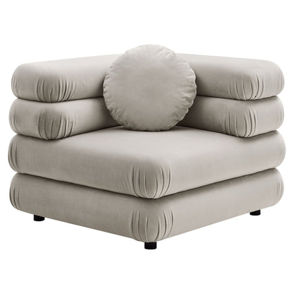 Jubilee 4-Piece Modular Performance Velvet Sectional Sofa by Modway