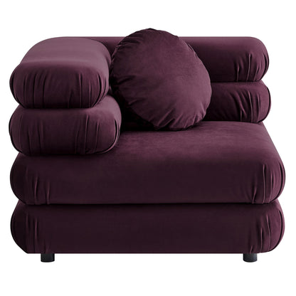 Jubilee Modular Performance Velvet Corner Chair By HouseBean