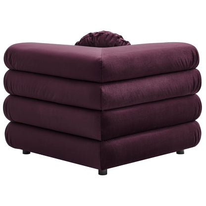 Jubilee 4-Piece Modular Performance Velvet Sectional Sofa by Modway