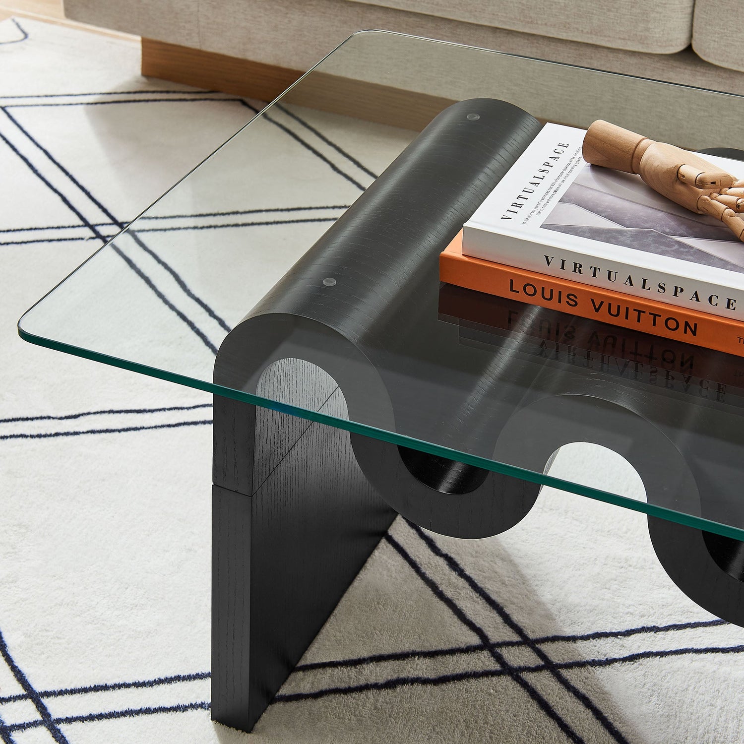 Ondine Glass Top Coffee Table By HouseBean