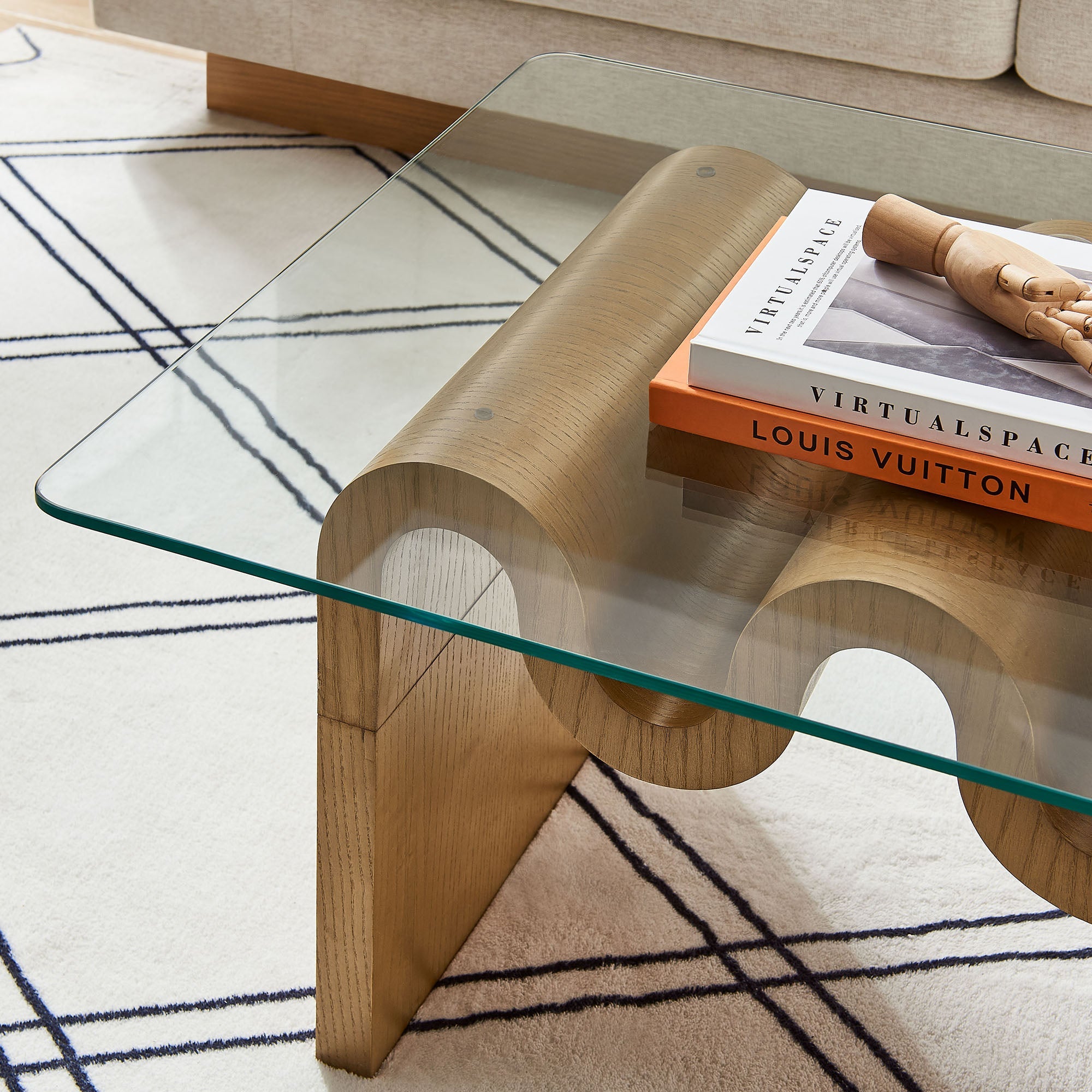 Ondine Glass Top Coffee Table By HouseBean