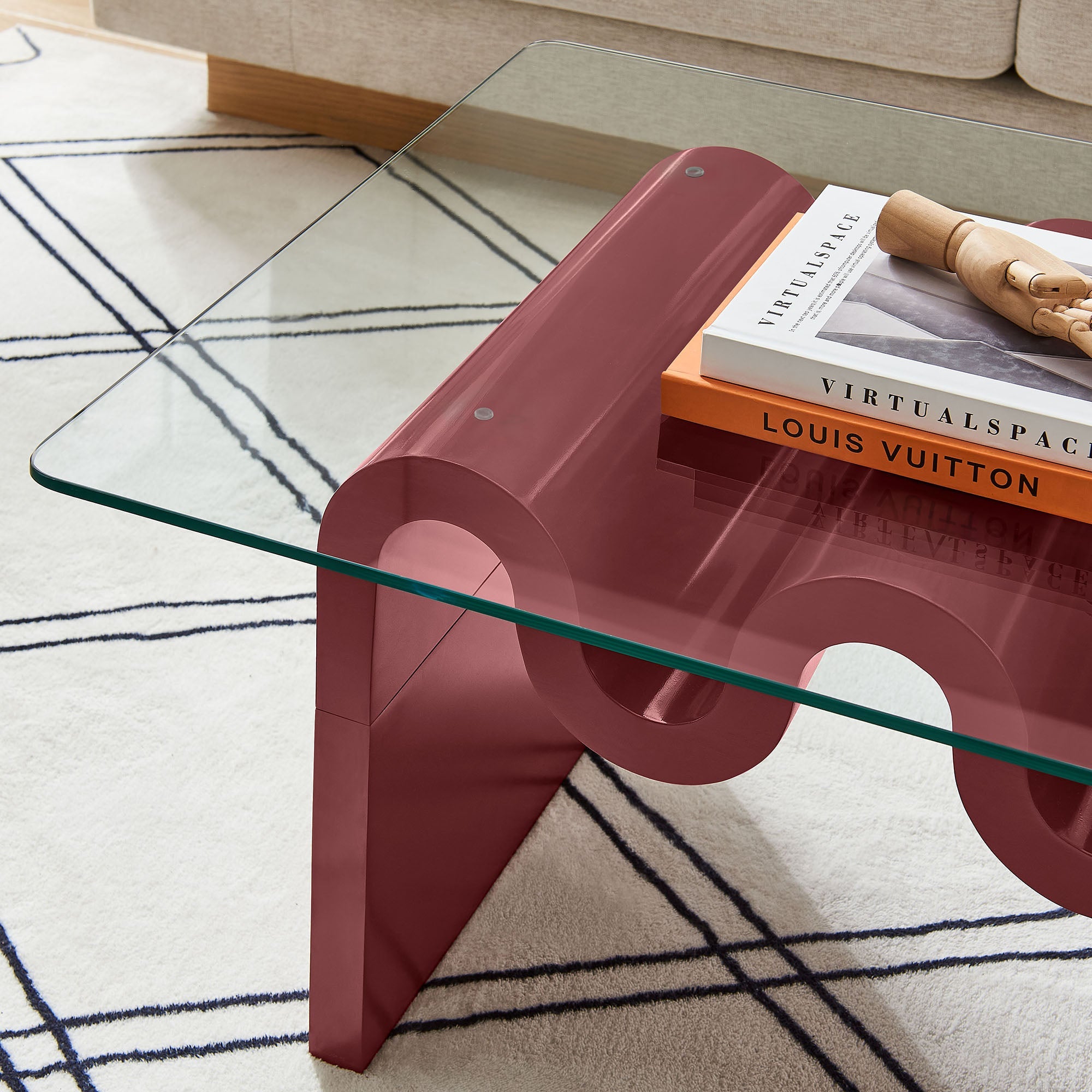 Ondine Glass Top Coffee Table By HouseBean