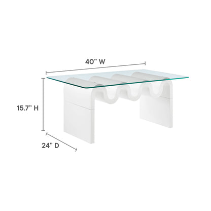 Ondine Glass Top Coffee Table By HouseBean