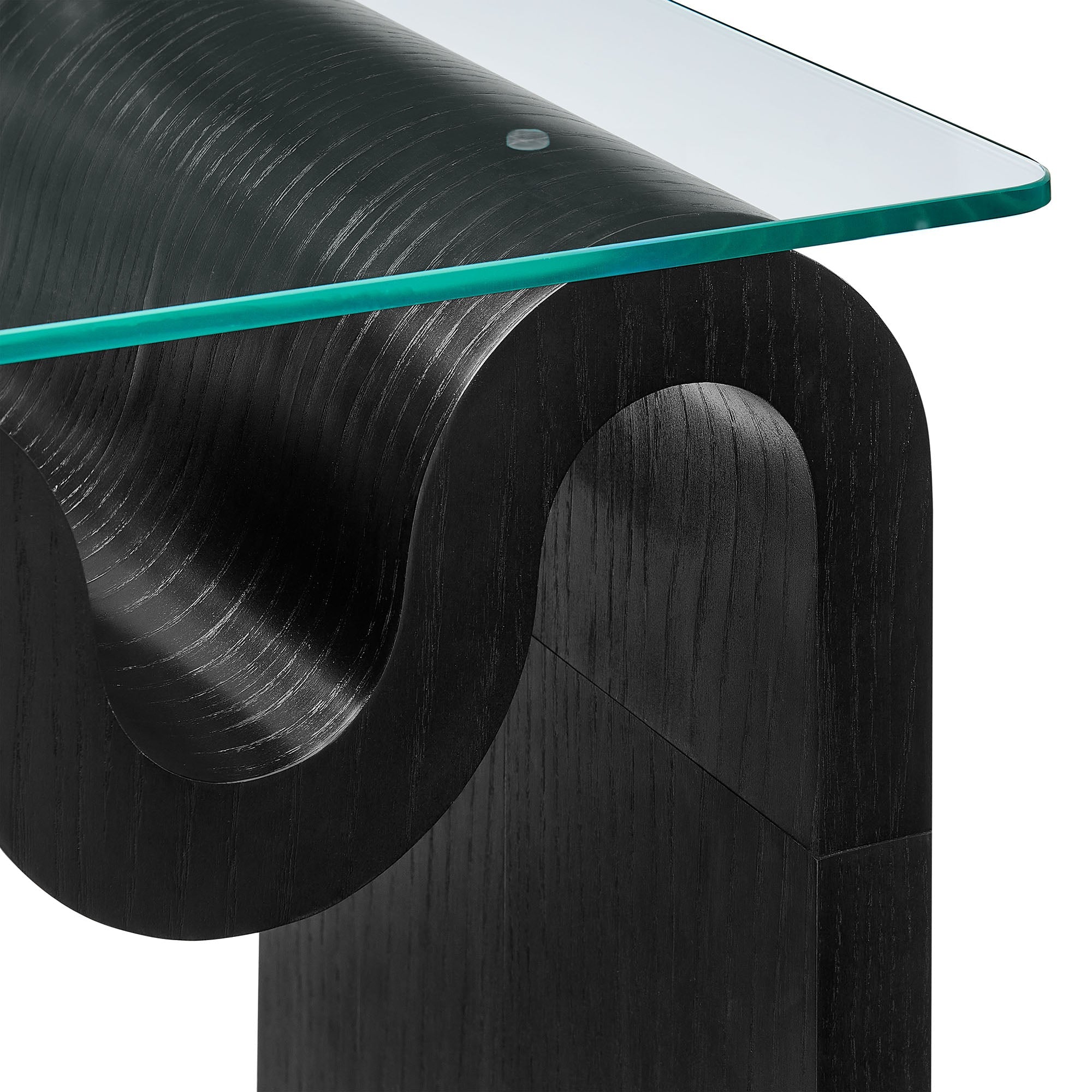 Ondine Glass Top Side Table By HouseBean