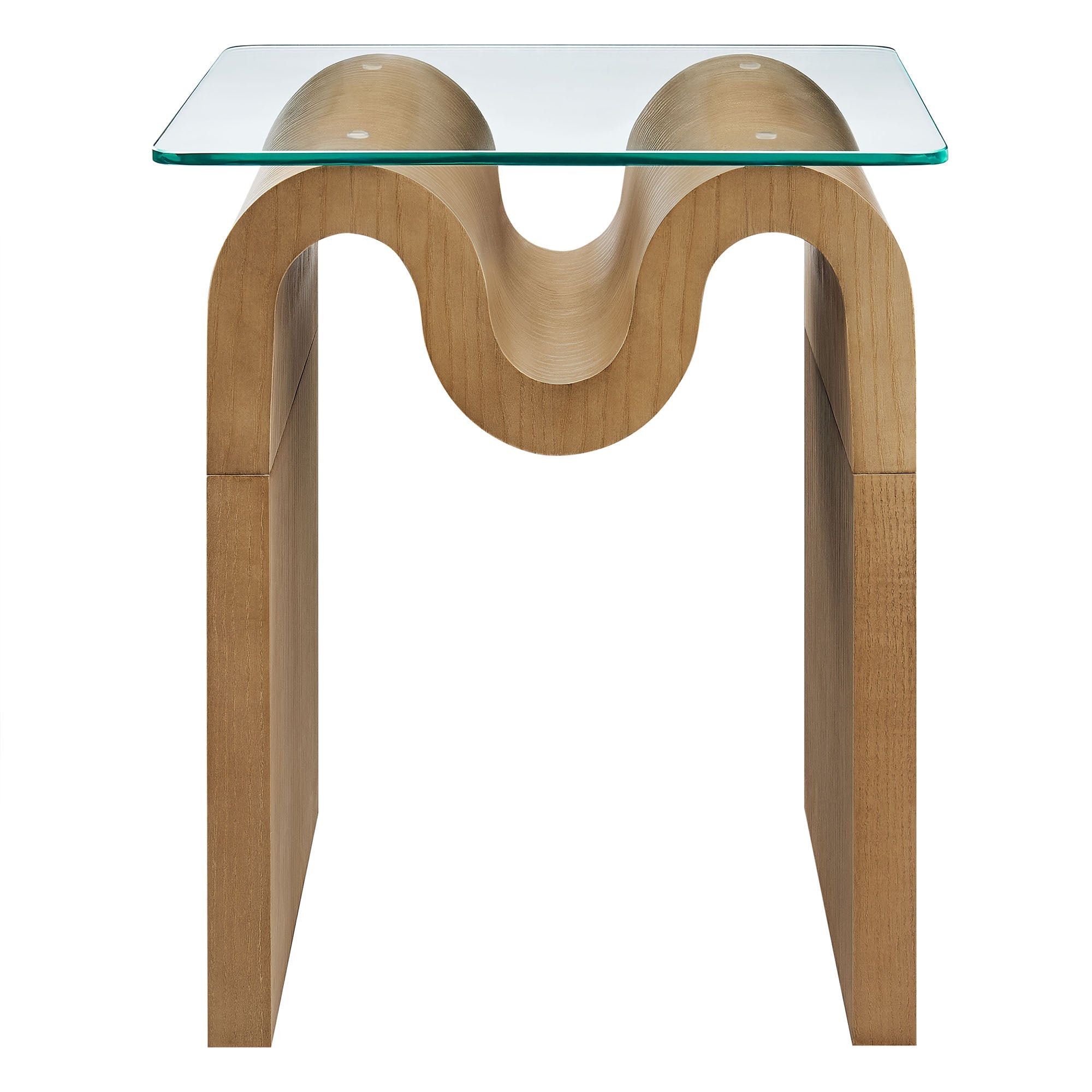 Ondine Glass Top Side Table By HouseBean