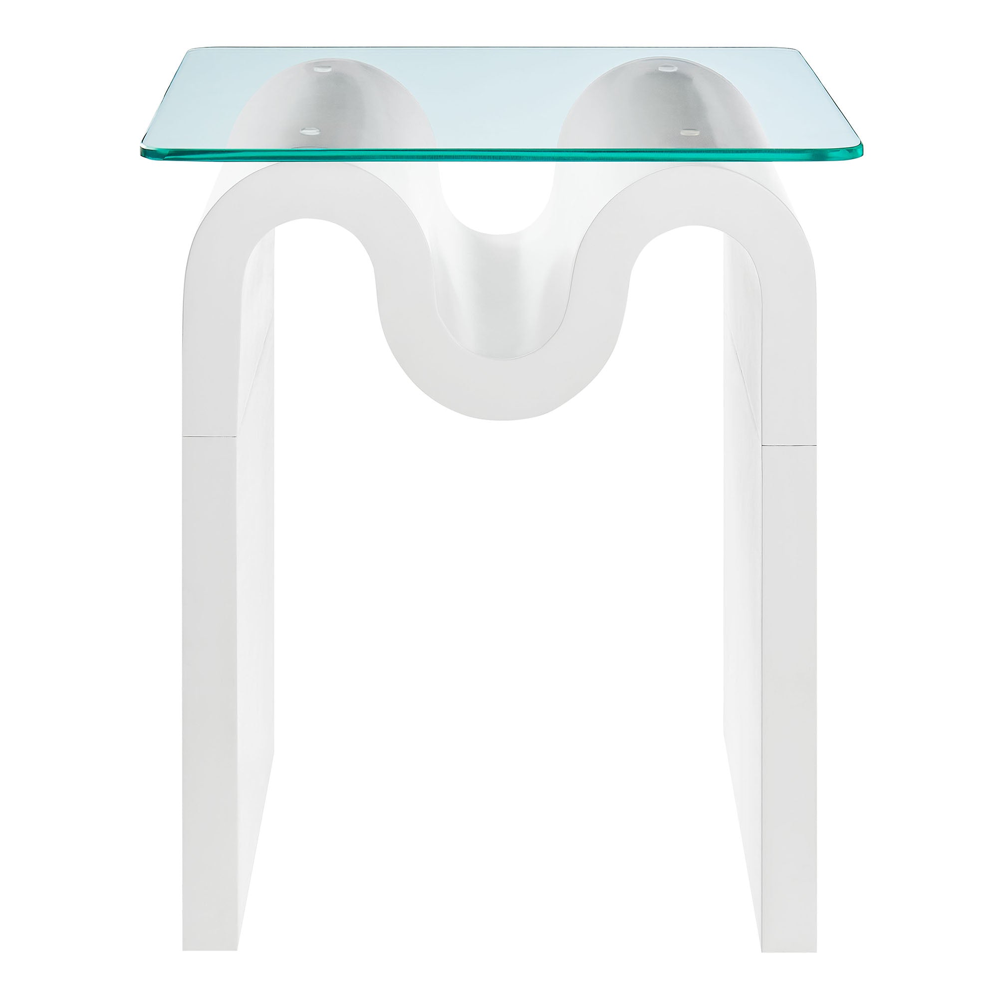 Ondine Glass Top Side Table By HouseBean