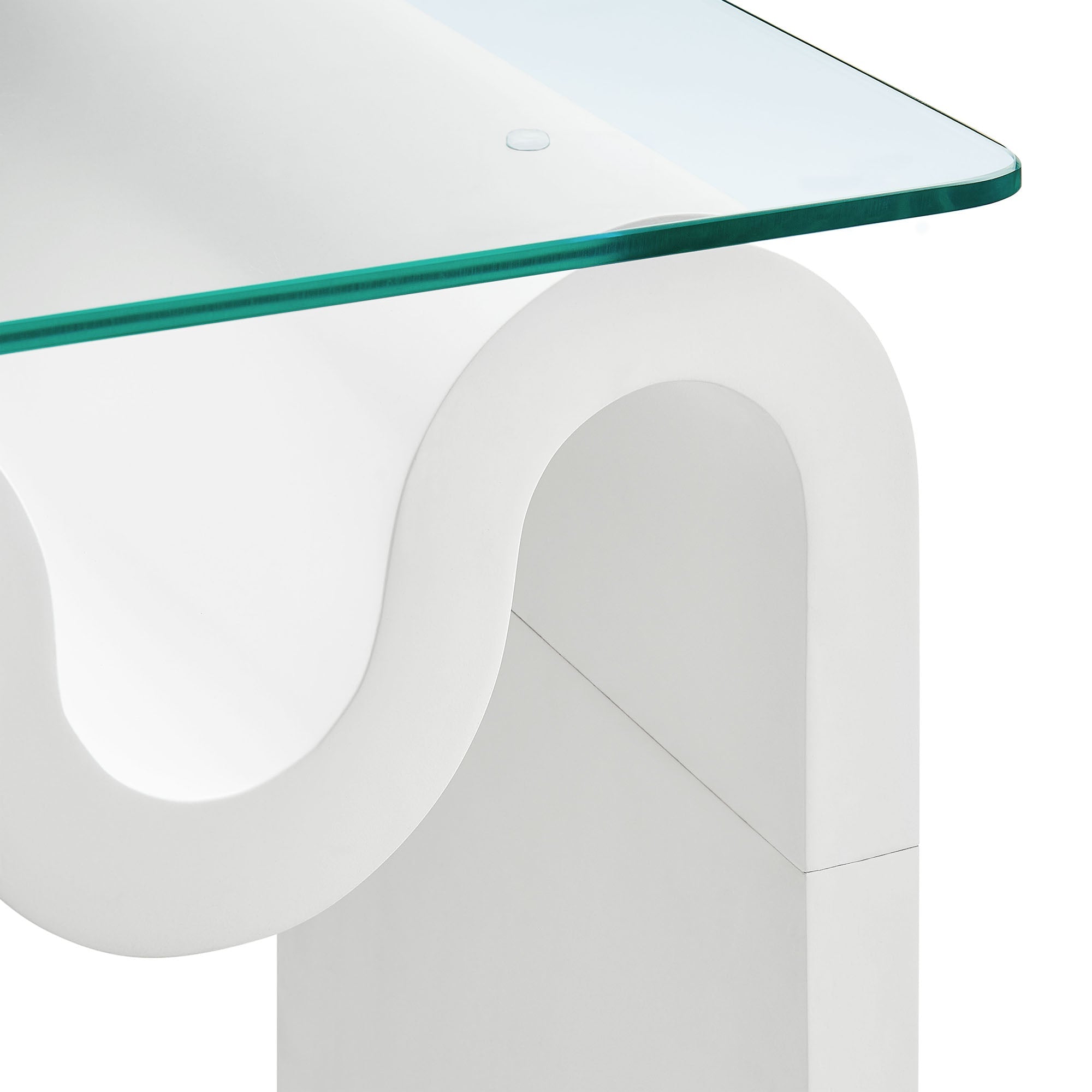 Ondine Glass Top Side Table By HouseBean