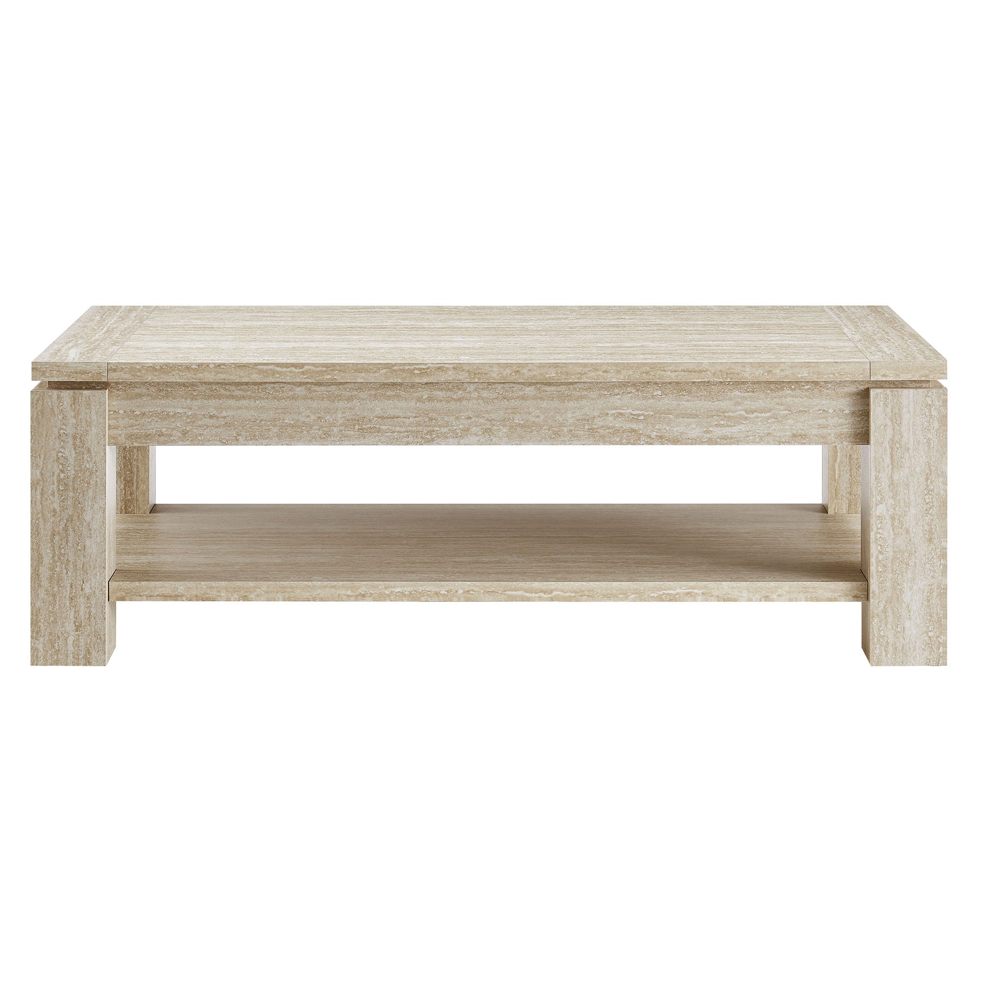 Hollis Travertine Coffee Table By HouseBean