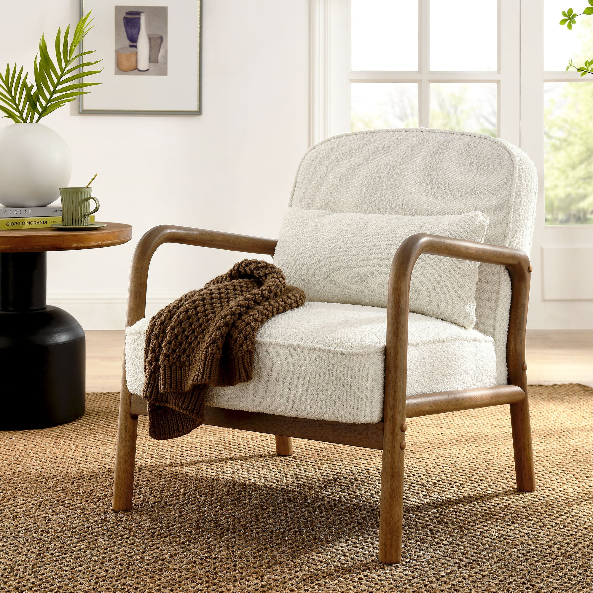 Charlie   Boucle Upholstered Armchair