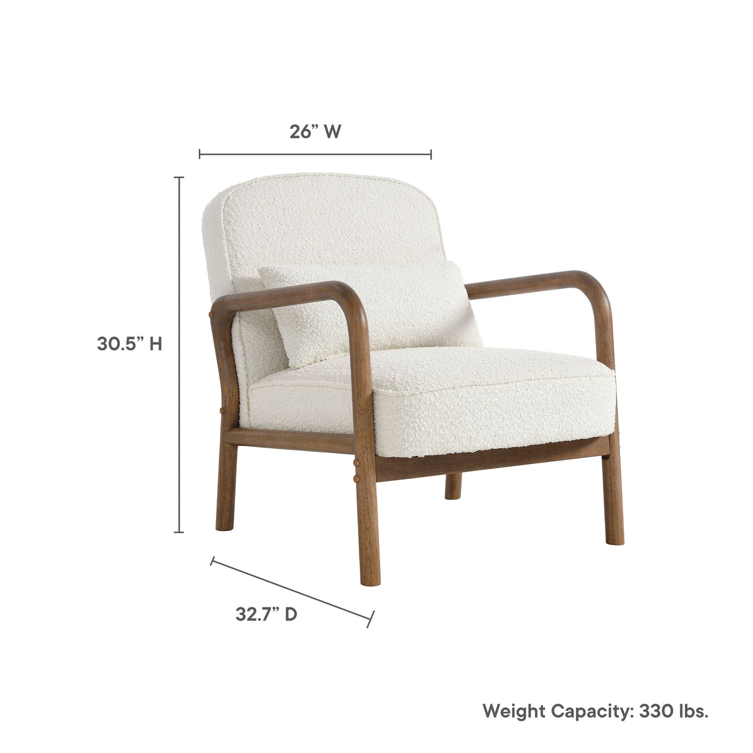 Charlie   Boucle Upholstered Armchair