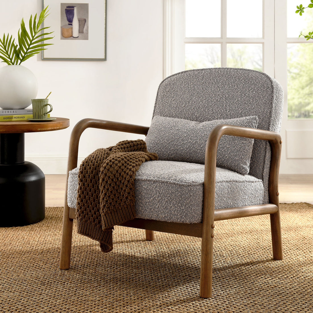 Charlie   Boucle Upholstered Armchair