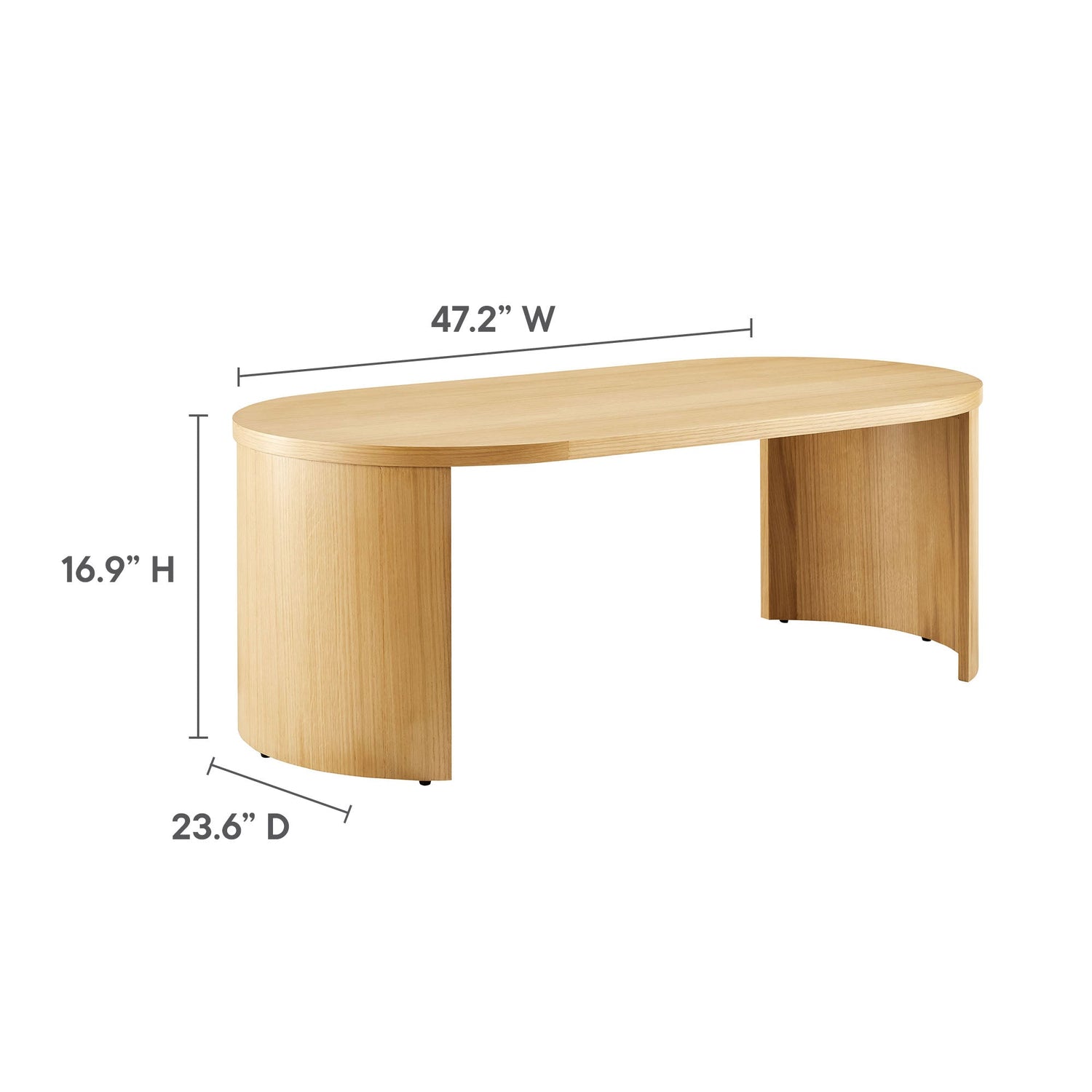 Aspect Oval Wood Coffee Table By HouseBean