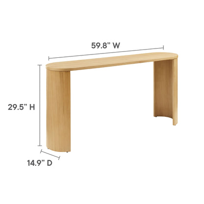 Aspect Oval Wood Entryway Console Table By HouseBean