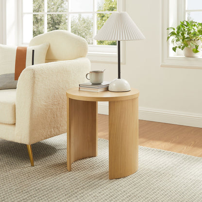 Aspect Round Wood End Table By HouseBean