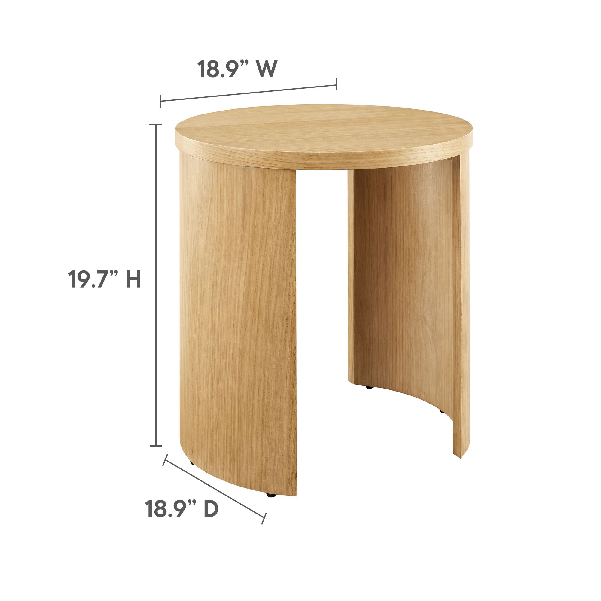 Aspect Round Wood End Table By HouseBean