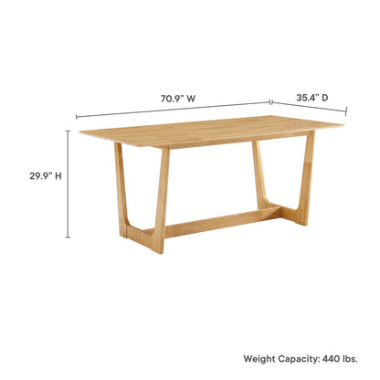 Solara 71&quot; Rectangle Wood Dining Table By HouseBean