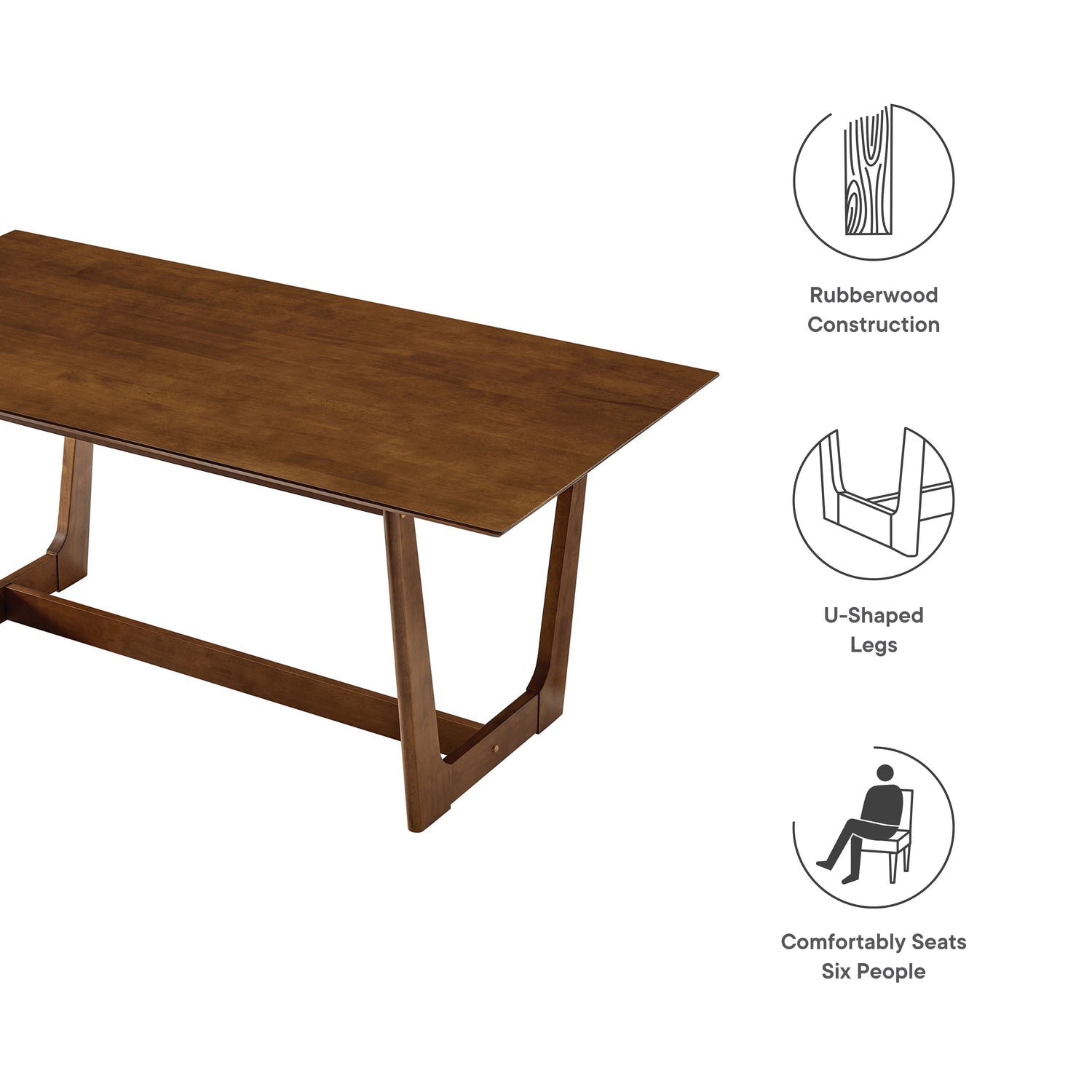 Solara 71&quot; Rectangle Wood Dining Table By HouseBean