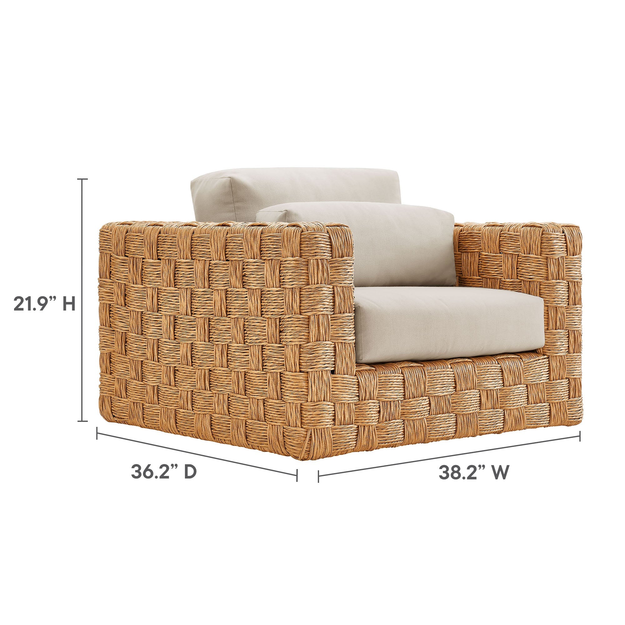 Thames  Outdoor Patio Wicker Rattan Armchair