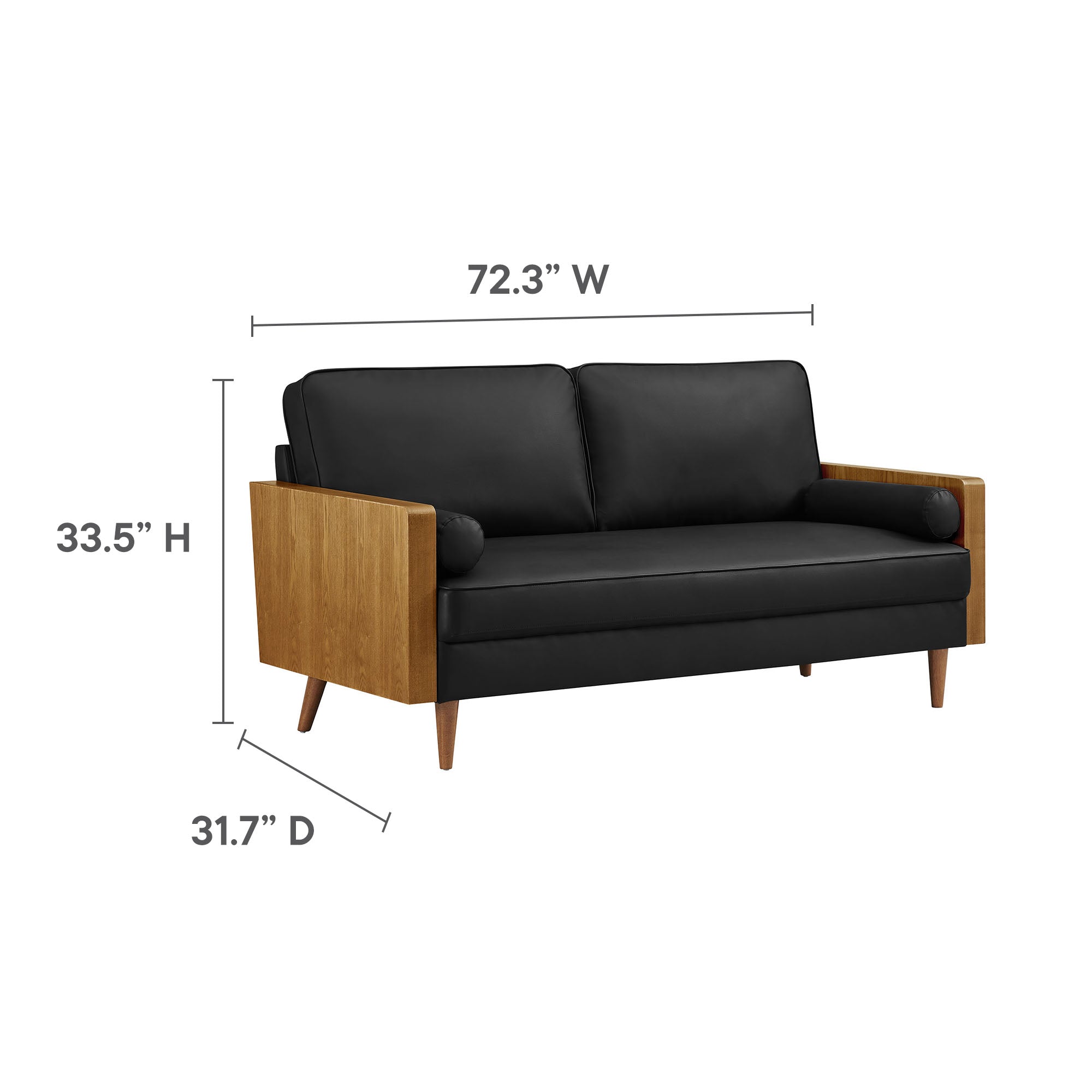 Kellan Vegan Leather Sofa By HouseBean