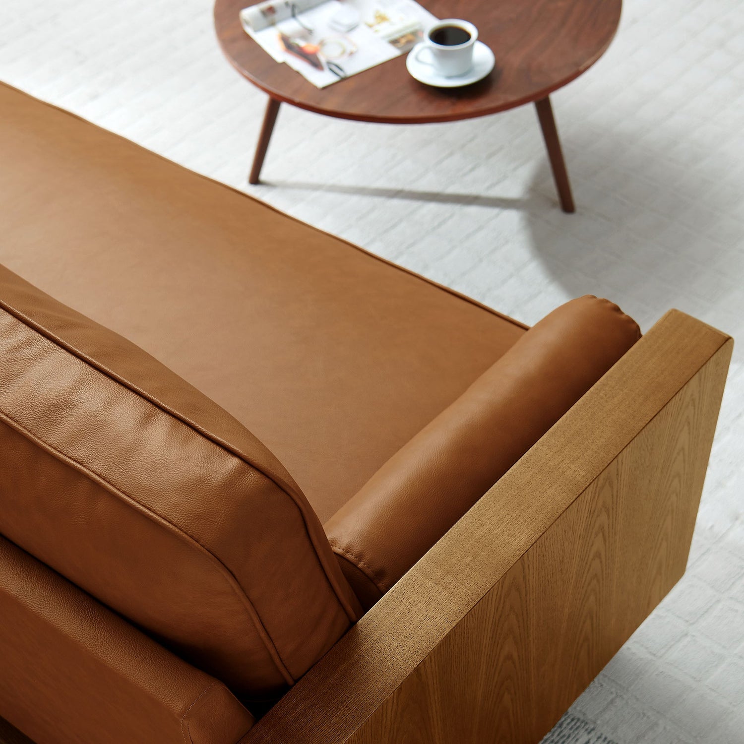 Kellan Vegan Leather Sofa By HouseBean