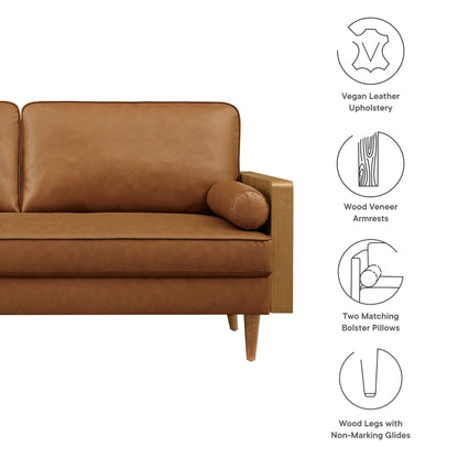 Kellan Vegan Leather Sofa By HouseBean