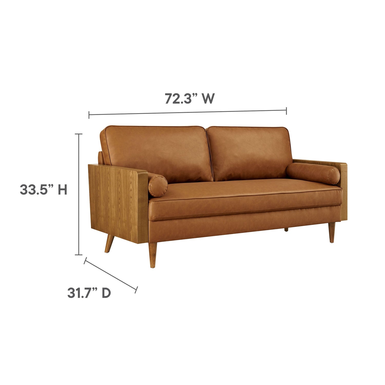 Kellan Vegan Leather Sofa By HouseBean