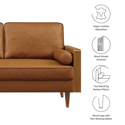 Kellan Vegan Leather Loveseat By HouseBean