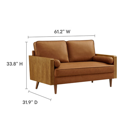 Kellan Vegan Leather Loveseat By HouseBean