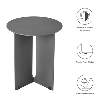 Tecton Outdoor Patio Aluminum Side Table by Modway