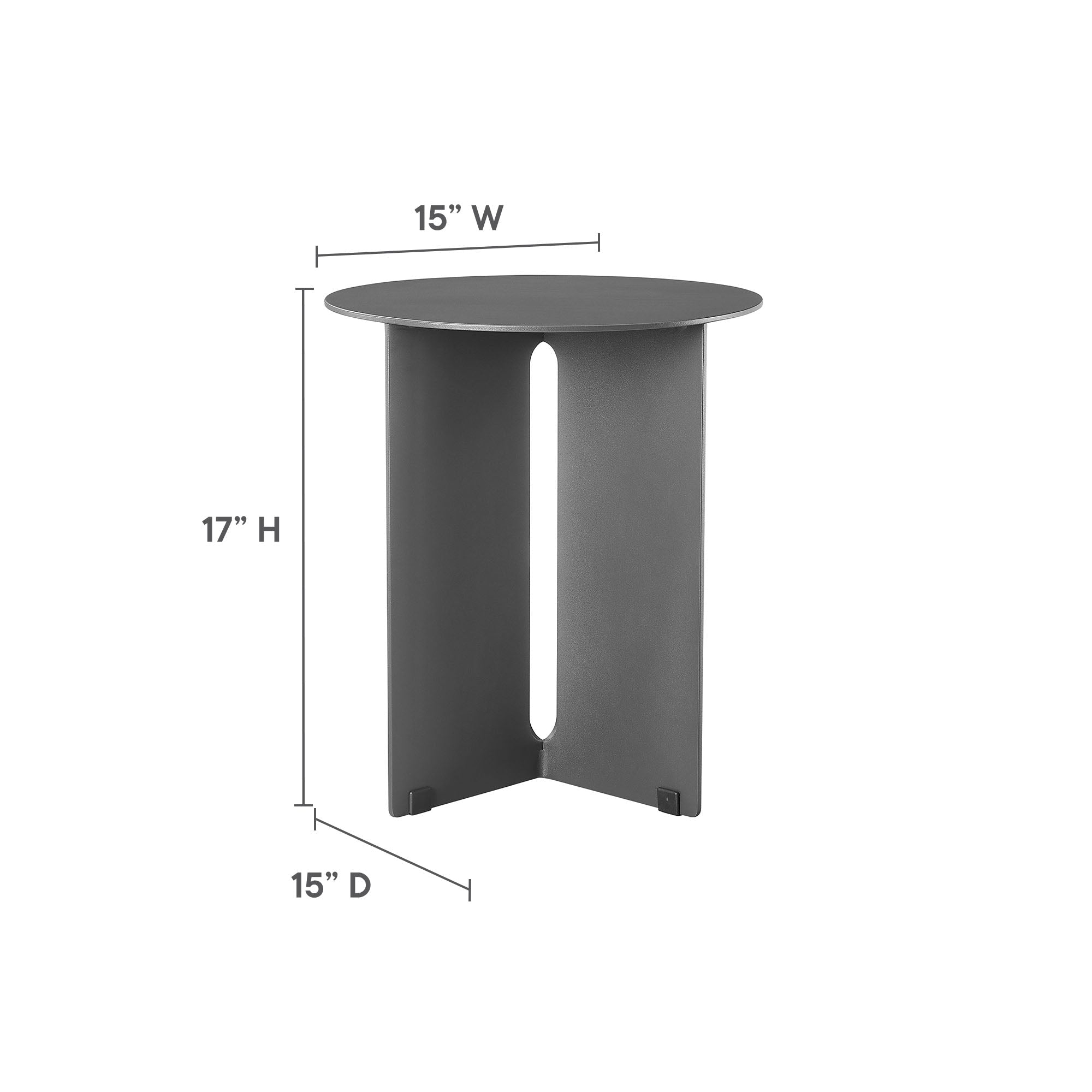 Tecton Outdoor Patio Aluminum Side Table by Modway