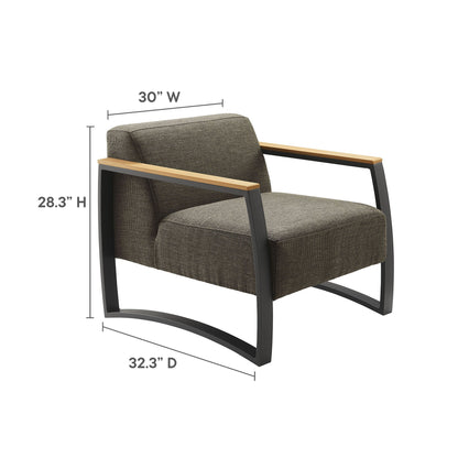 Sauve Outdoor Patio Aluminum and Fabric Armchair by Modway