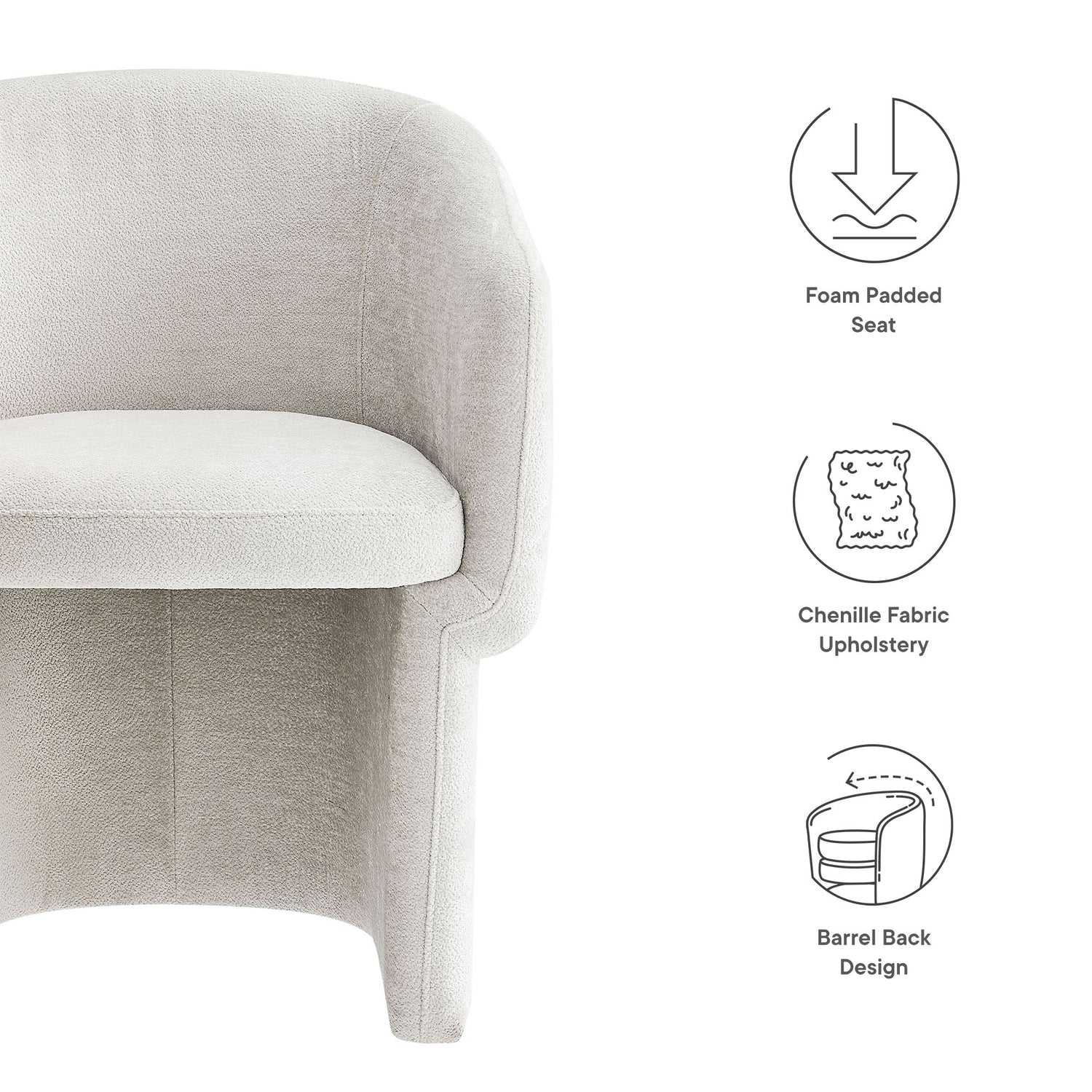 Verity  Chenille  Dining Armchair