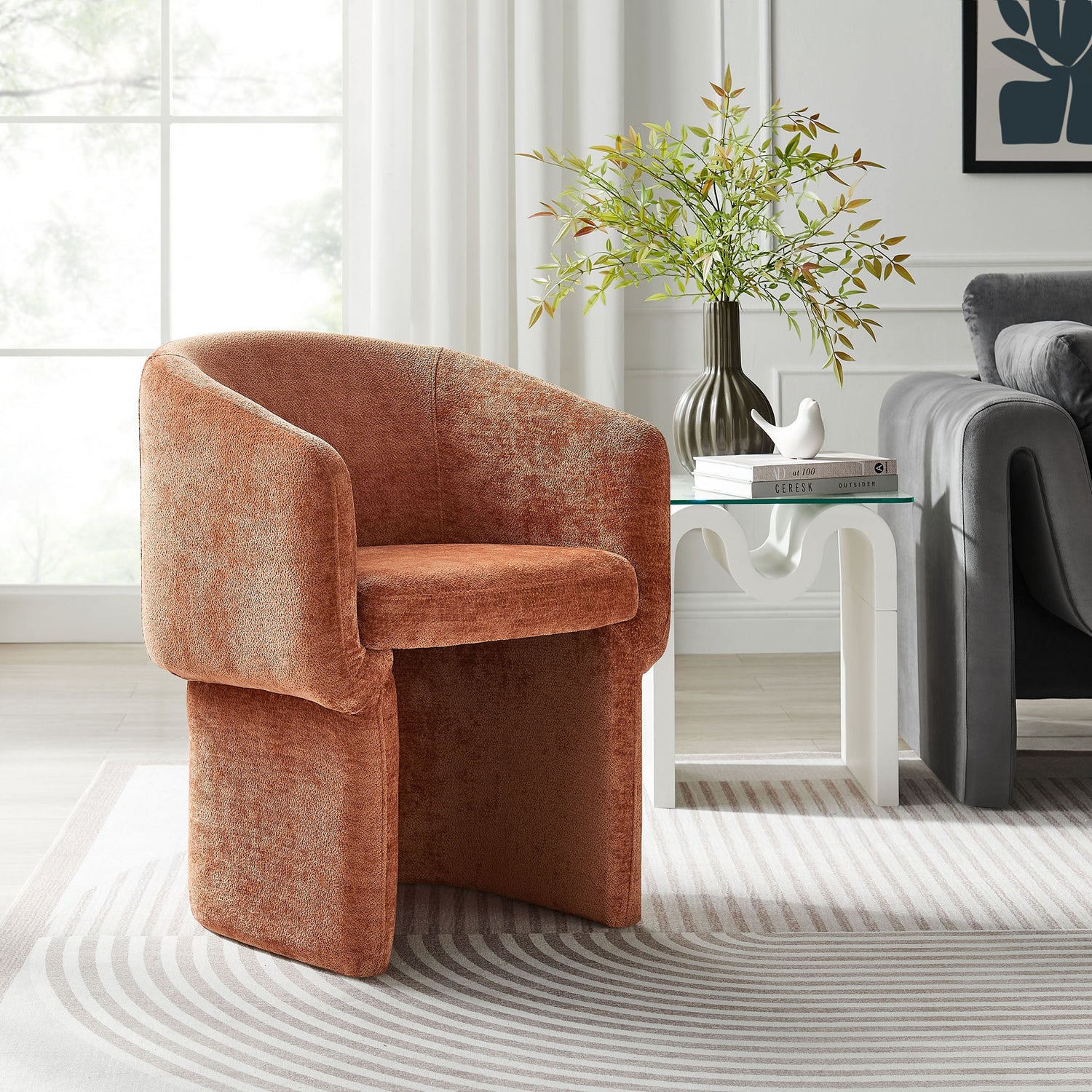 Verity  Chenille  Dining Armchair