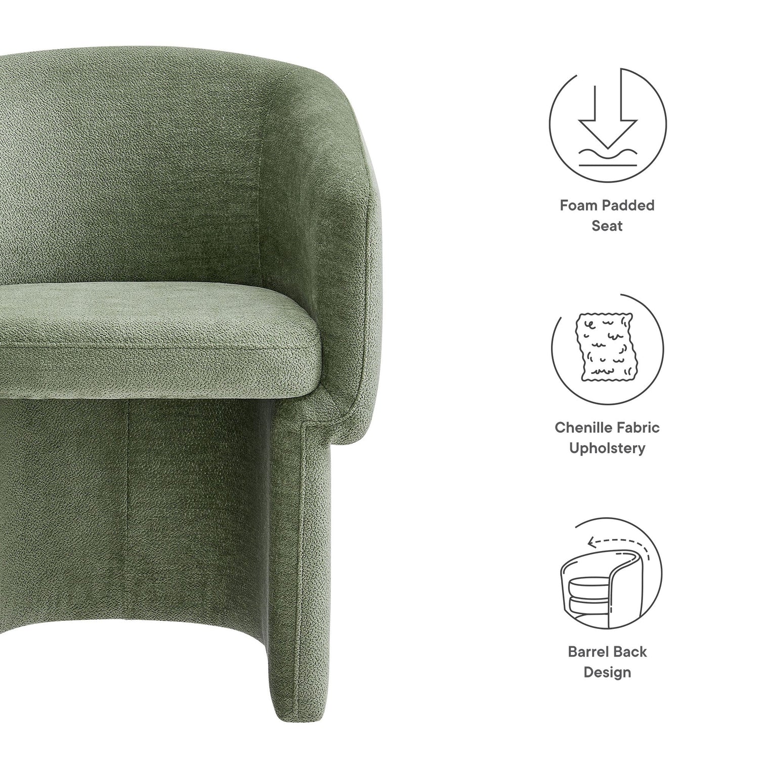 Verity  Chenille  Dining Armchair