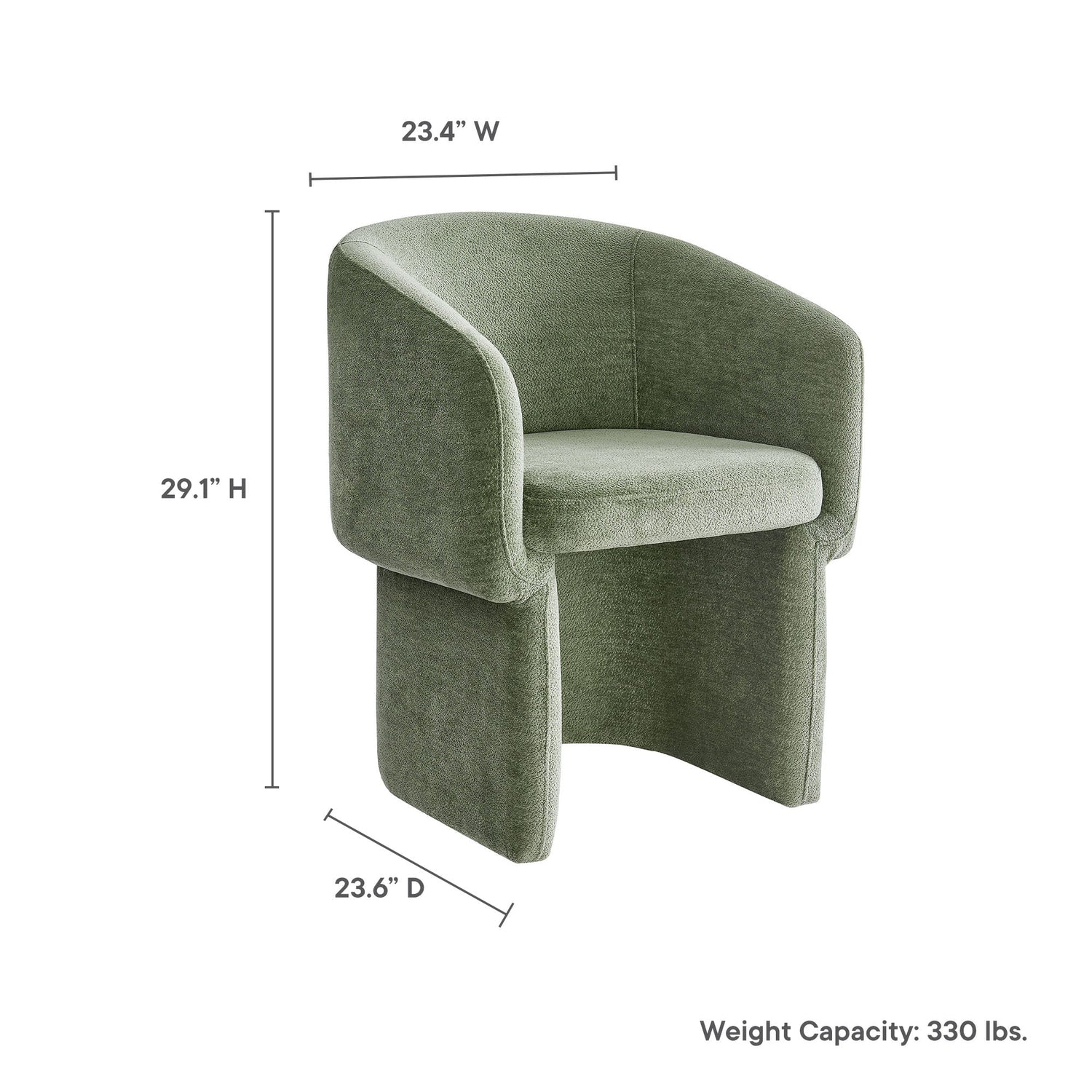 Verity  Chenille  Dining Armchair