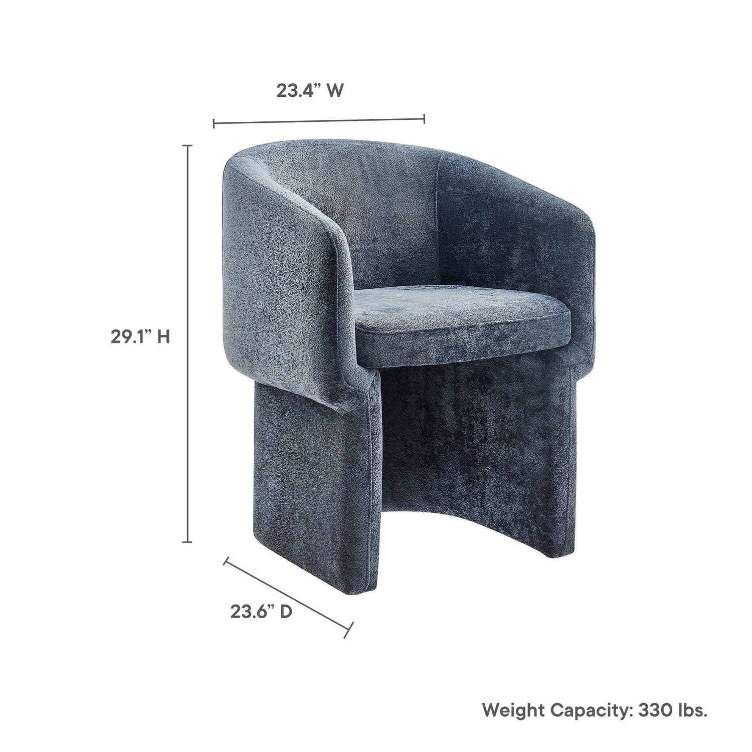 Verity  Chenille  Dining Armchair