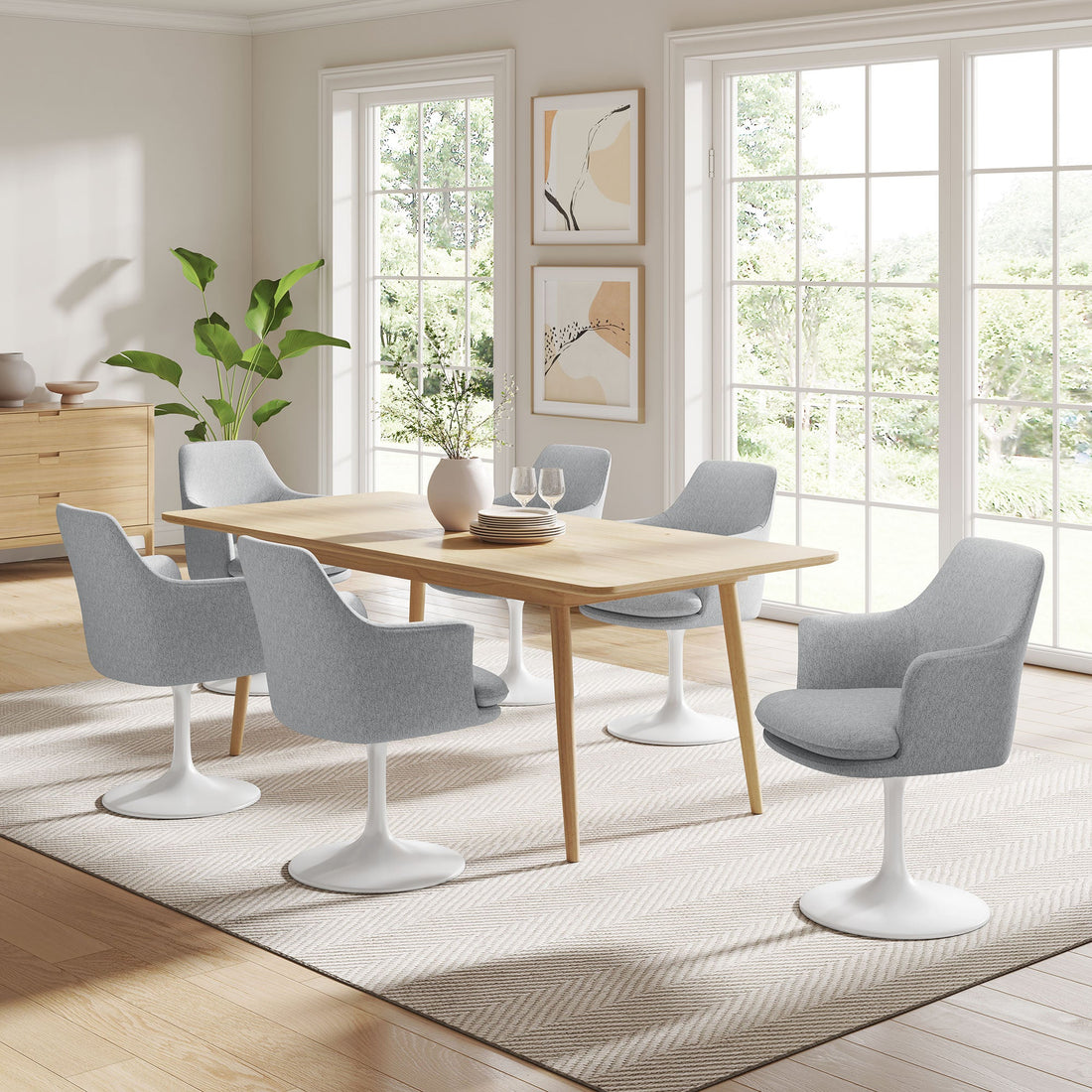 Lippa Swivel Dining Armchair by Modway