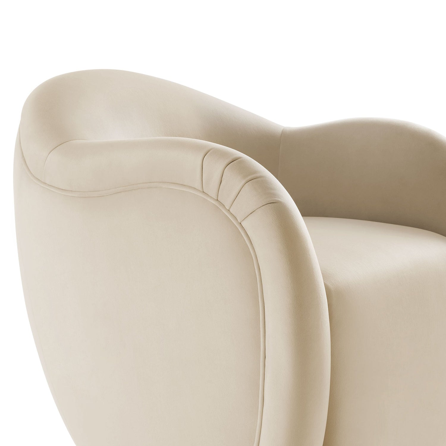 Compose Performance Velvet Swivel Armchair By HouseBean