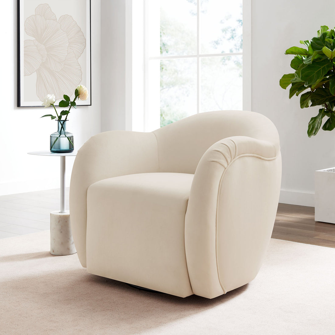 Compose Performance Velvet Swivel Armchair by Modway