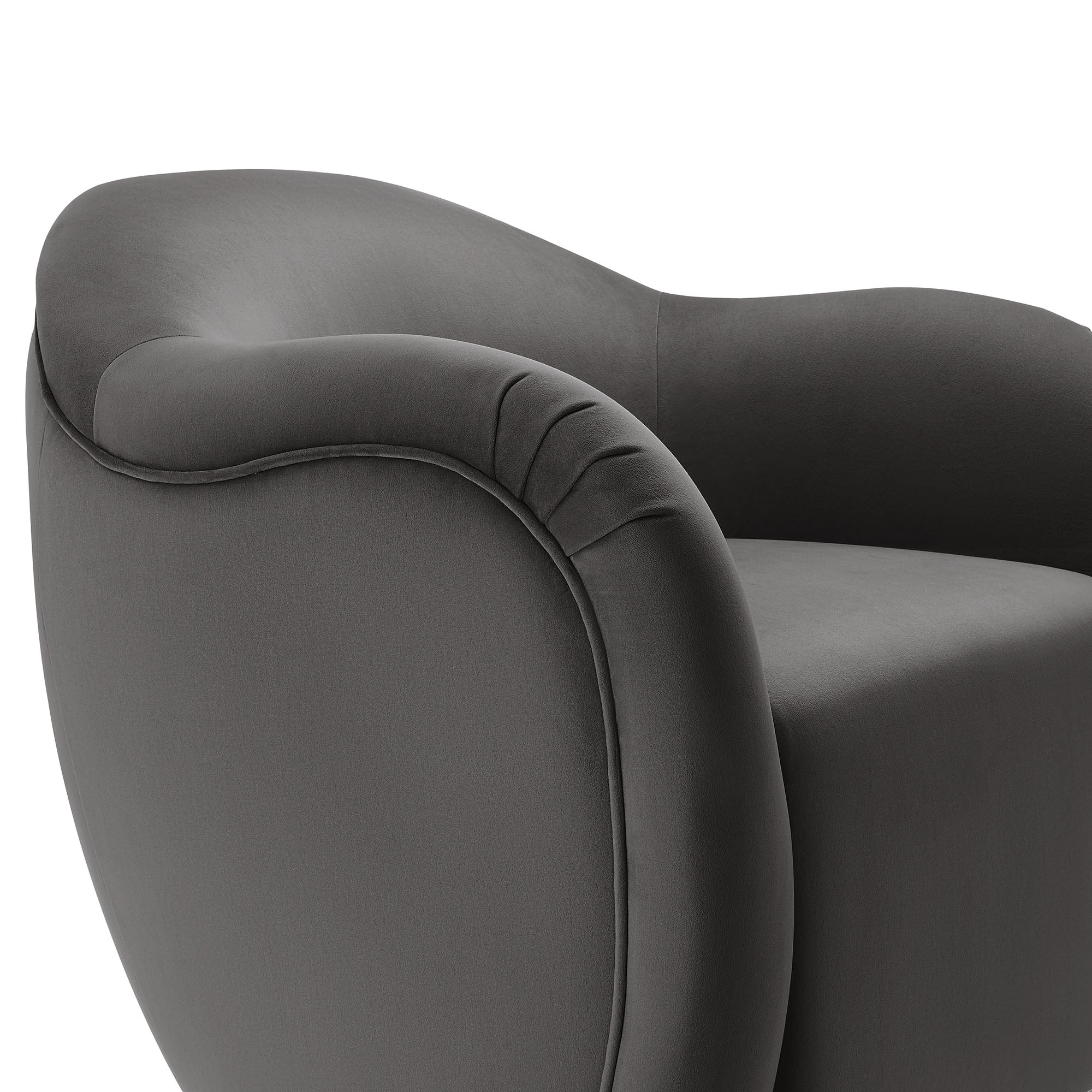 Compose Performance Velvet Swivel Armchair By HouseBean