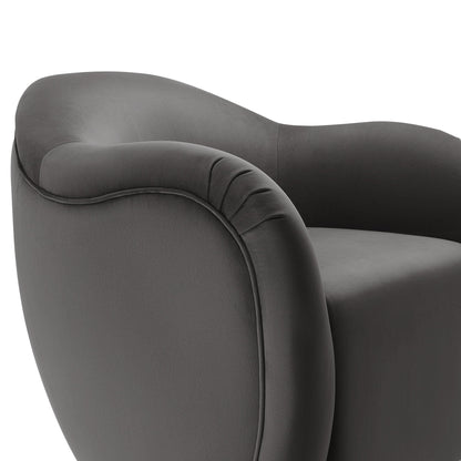 Compose Performance Velvet Swivel Armchair By HouseBean