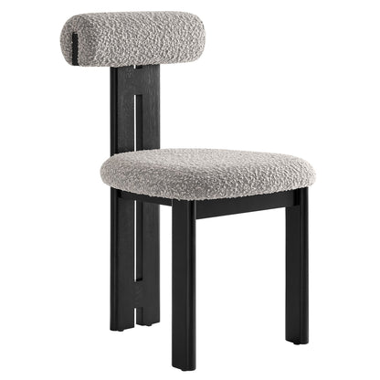 Torian Boucle Fabric Dining Chair Set of 2 by Modway