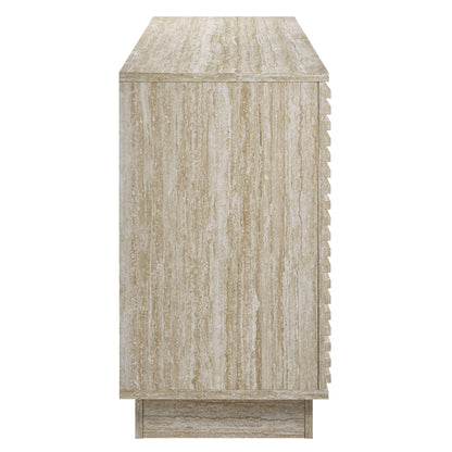 Render 70&quot; Faux Travertine Sideboard Cabinet TV Stand by Modway