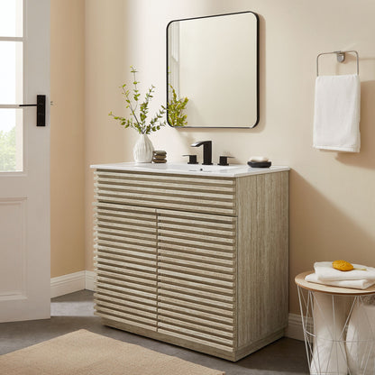 Render 30&quot; and 36&quot; Bathroom Cabinets Basin Not Included by Modway