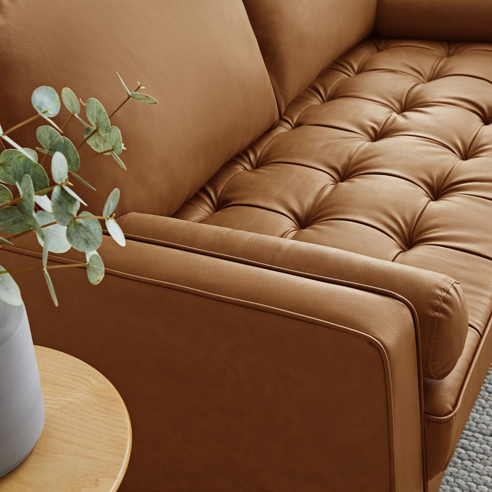 Valour Tufted Vegan Leather Loveseat by Modway