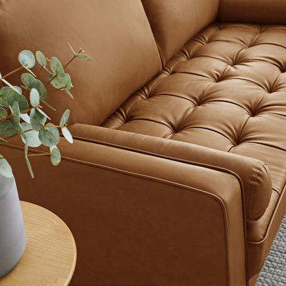Valour Tufted Vegan Leather Loveseat by Modway